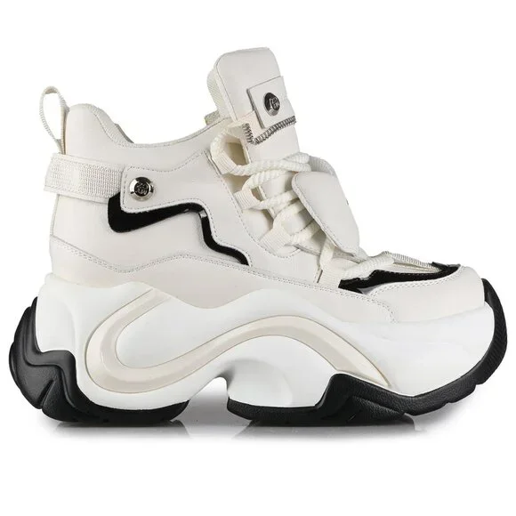 NEW ANTHONY WANG - JUPITER 04 Plasma White Platform Sneakers - Picture 2 of 6